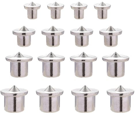 16 Pcs Dowel Pin Center Woodworking Alignment Tool, Wood Dowel Tenon Centers Points Pins Marker Drill Tool for Accurate Drilling - 6/8/10/12mm