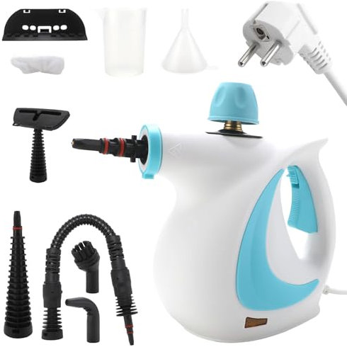 Potente limpiador a vapor de mano, limpiador a vapor natural | Potente vaporizador para uso doméstico | Vaporizador de limpieza profunda para múltiples superficies, limpiador a vapor eficiente de 1000