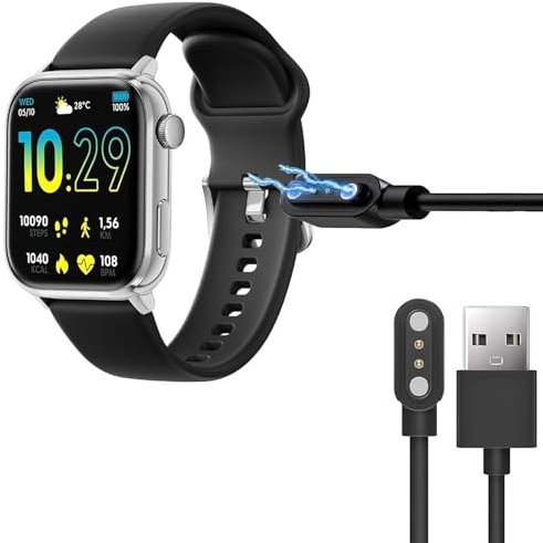 Blueshaweu Ladekabel Kompatibel mit Ice-Watch - ICE smart 2.0 - Connected Watch (1,96 inch), Kabel Ladegerät Ladestaion Kompatibel für ICE smart 2.0 (1,96 inch) (schwarz)