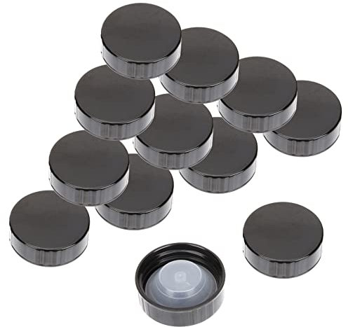 Happyyami 12pièces Bouchons à Vis Polyphénol Résine Noir Étanchéité Bouteilles Pour Brassage Vin Cosmétiques