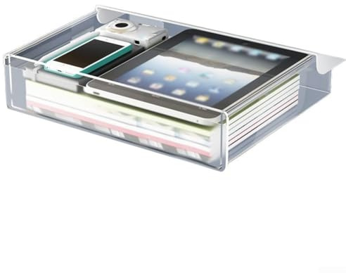 Skrivbordsnizer Der A4 Document Catib självhäftande och skruvmontering 33 x 25 x 7 cm perfekt för kontor studentrum och hem (genomskinlig)