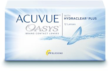 ACUVUE OASYS 2-Wochen-Kontaktlinsen für Tag und Nacht mit -3.25 dpt und BC 8.8 – UV Schutz, Austrocknungsschutz und extrem Komfortables Tragegefühl – 12 Linsen