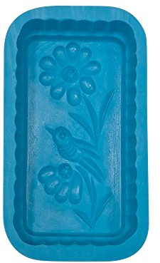 Stampo per burro in silicone (fiore II, rettangolo), contenuto 250 g, burro con motivo fai da te, idea regalo, per la prossima festa