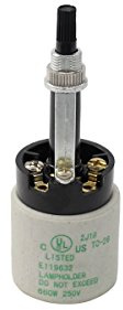 Universal Porcelain Ceramic Rotary Socket Knob Switch E26 Light 250W 660W 250V
