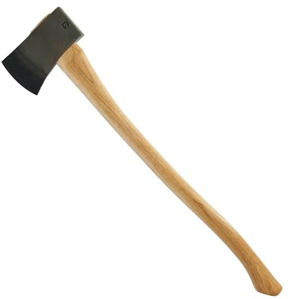 COUNCIL TOOL Boy's Axe - 2.25 lbs Dayton Pattern Axe with 28 Curved Wooden Handle & Drop Forged Steel Head, Made in the USA - SU22B28C