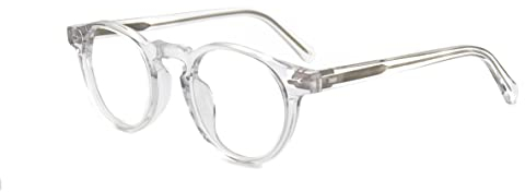 Mode Retro Rund Brillenfassungen Für Herren Damen Ohne Stärke Vintage Brillen Designer durchsichtig Cool Starke Marken Brille Klassischer Dicke Stil