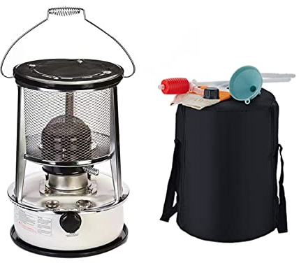 Tragbarer Petroleumheizung,Mobiler Petroleumofen Ohne Strom Im Haus,Petroleumkocher Für Camping,Outdoor Petroleum Ofen Brenner,Effiziente Heizung,6l,360° Rundumheizung,White-32.5×32.5×47cm