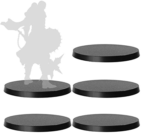 Evemodel Bases de base redonda hecha de plástico para figuras o miniaturas para la decoración de la mesa de los juegos de guerra (5piezas 100mm)