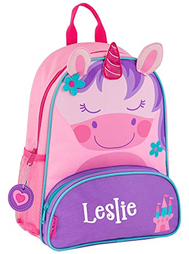 Stephen Joseph Kids Backpack - Personalized Book Bag - Unicorn Sidekick Backpack - Back to School Travel Tote Bag with Custom Name