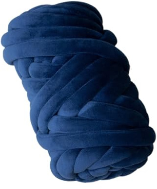 Filato gigante grosso per lavorare a maglia, filato spesso gigante gigante Jumbo Roving per uncinetto fai da te (colore: blu reale)