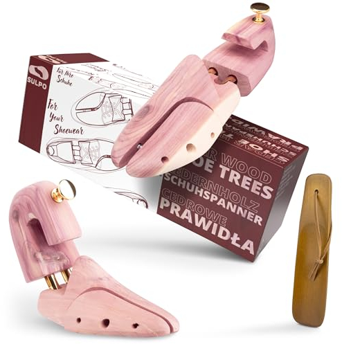 SULPO Schuhspanner Zedernholz Schuhdehner Schuhweiter verhindern Faltenbildung und Deformationen, Größe 41-42