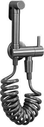 SHUGUANG Doccetta per Bidet Montaggio a Parete Doccetta Bidet Ottone Doccino per Bidet con Tubo a Molla da 2 M Doccetta Bidet per WC Adatto per Bagno, Balcone Doccetta per WC Doccino Bidet
