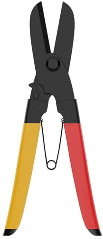 Cisailles À Tôle,Ciseaux à Coupe Droite,Cisailles à Tôle avec Verrou de Sécurité et Poignée Antidérapante - Pour Atelier Rénovation de Maison Chantier Installation de Gainerie Projet de