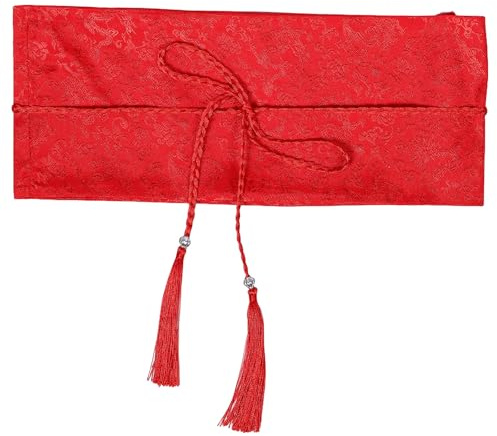 Générique Ceinture Japonaise Kimono en Polyester Demi-Largeur pour Femme Gaine Rouge Traditionnelle Accessoire Confortable et Polyvalent pour Tenue Japonaise Quotidienne et Cérémonies