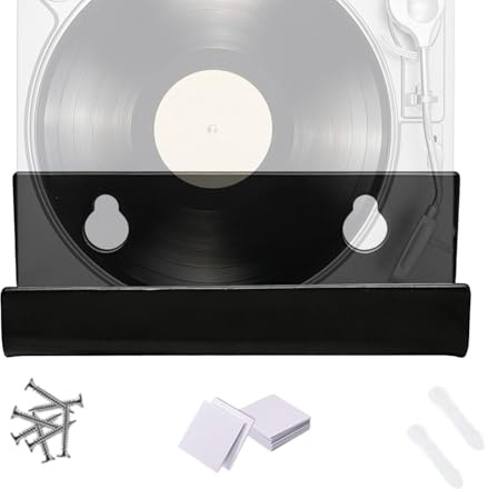 Portadischi per Parete Mensola Sospesa in Acrilico da Esposizione di Album