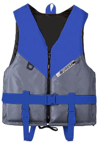 Swim Vest Unisex Swim Jackets with Strap and Whistle Reflective Strips Gilet Swimsuit for Pool Summer Kayaking Beach Play Snorkeling Holiday (X1-Blue, L（50-70KG）)