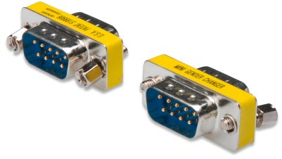 DIGITUS D-Sub 9 Gender-Changer - Adapter - 9-Pin Kupplung - Stecker zu Stecker - RS-232 - RS-485 - TTL - Metallgehäuse