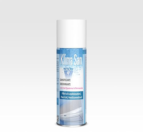 Metacril Klima San 400 ml - Spray Sanitizante y Desodorante Antiestático para Filtros de Aire Acondicionado, Sistemas de Climatización, Hogar, Oficina y Coche