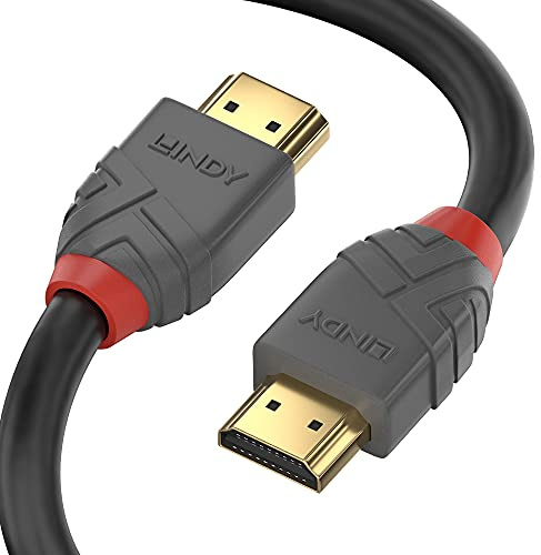 Lindy 5m High Speed HDMI Cable, Gold Plated, Ethernet, 4K 60Hz HDMI 2.0 18G 3D 1080p 120Hz 144Hz Tested TV OLED Monitor Xbox PS4 PS5 Blu-ray Soundbar, Black