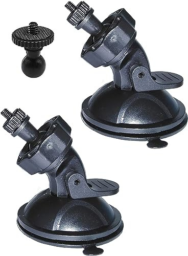 Glucrean Car Dash Cam Mount Bracket Compatible with ORSKEY TOGUARD Claoner YUNDOO Dash Cam, Easy to Install and Use Strong Suction Power Removeable Suction Cup 2 pcs