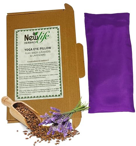 Yoga Eye Pillow Silk Eye Bags Linseeds Lavender Pillow Yoga Stress Relief Eye Bag (Purple (Filler = Linseeds + Lavender))