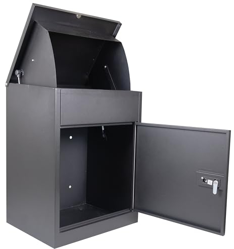 Silvergear Buzón Exterior | Buzones de Correos Exterior | Antracita | con Cerradura | Impermeable | Resistente a la corrosión y sólido | 44 X 35 X 58 CM