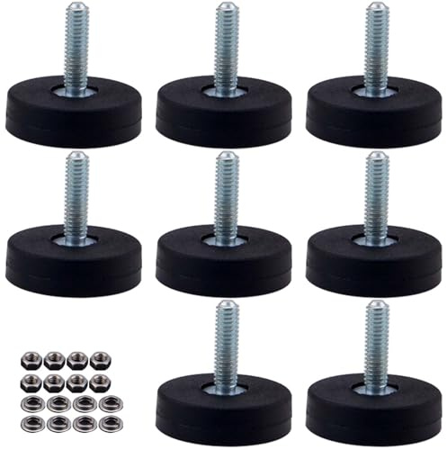8 imanes de neodimio engomados de 22 mm de diámetro con rosca interior M4, 0 – 5 kg de fuerza de sujeción, sistemas magnéticos con revestimiento de goma, imanes redondos de goma con rosca para