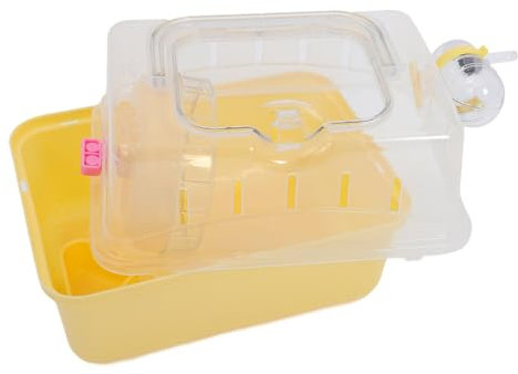 Yardwe Kleiner Hamsterkäfig Kunststoff Tragbare Hamstertrage Mit Wasserspender Für Und Outdoor-aktivitäten Für Kleine Tiere Wie Hamster Und Mäuse Praktische Transportlösung