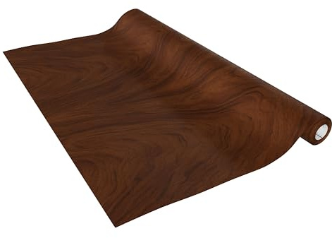 Venilia Möbelfolie selbstklebend, Walnuss Dunkel Holzoptik, 45 cm x 2 m, Deco Standard, PVC, langlebig, einfache Entfernung, hitzebeständig, reißfest, 55568