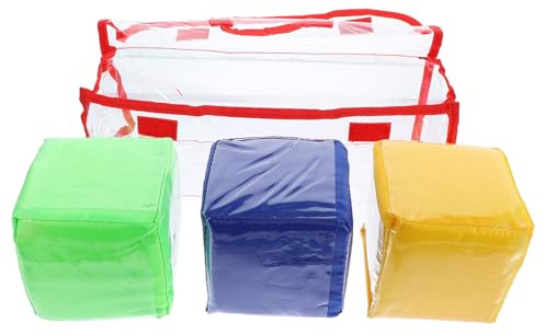 EXAOMBLE 3 Stück-Pack Transparente Taschenwürfel aus PVC mit Einstecktaschen Anpassbares Lernspielzeug zur Intellektuellen im Klassenzimmer und Gruppenaktivitäten