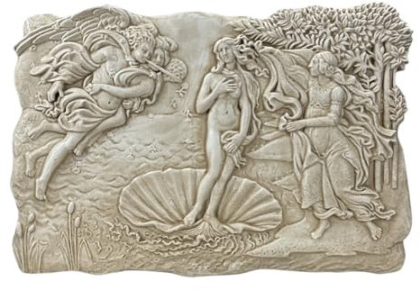 The Birth of Venus Relief Wall Plaque – Greek Handmade Sculpture – Classical Art Decor