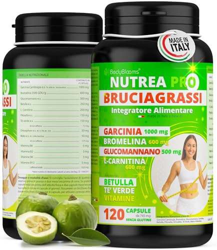 Brucia grassi potenti veloci NUTREAPRO® |120 pillole dimagranti veloci e efficaci | 13 ingredienti brucia grassi | dimagrante forte veloce donna uomo | integratori per dimagrire | Estratti Naturali
