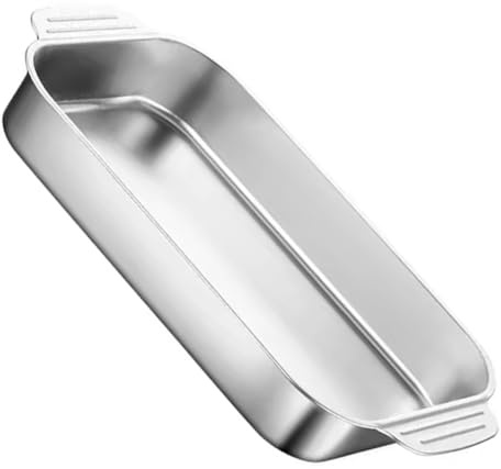 SOIMISS Bandeja para Hornear Acero Inoxidable Gruesa Rectangular Resistente Altas Temperaturas Compatible Inducción Antiadherente para Pasteles Lasaña y Asados