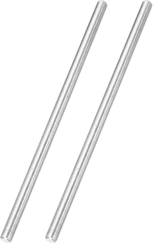 QUARKZMAN 2 Tiges Filetées Complètes, M10 x Pas 1.25mm 304 Acier Inoxydable Filet Fin À Droite, 250mm/10 Long Pour Ancres Boulons