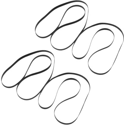 Genérico 4 Correas de Goma para Tocadiscos Vinilo y Fonógrafos, Repuesto de Correa de Transmisión Flexible Tamaños Variados (225mm, 270mm, 255mm, 278mm) para Restaurar Velocidad y Reducir