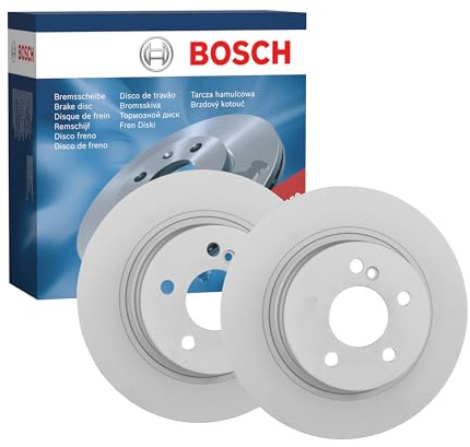 Juego de 2 Discos de Freno Bosch BD1304 - Discos Macizos de 299.9 mm - Eje Trasero - Certificación ECE-R90 - Larga Vida Útil, protección anticorrosión avanzada - 1 Juego de 2 Discos
