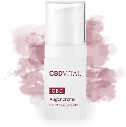 CBD Augencreme gegen Falten & Augenringe | Biokosmetik | 75 mg Cannabidiol | 100% vegan | Mindert Augenfalten und Krähenfüße | Aufpolsternd & straffend | Anti Aging Creme | Für Männer & Frauen
