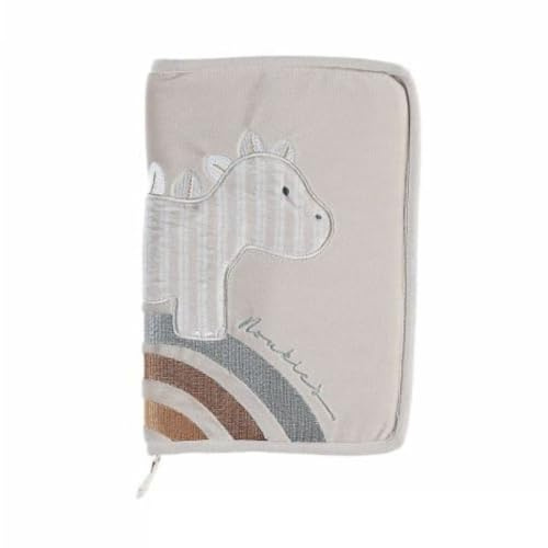 Noukie's - Protège Carnet de Santé Tiga, Stegi & Ops - dinosaure Stegi - Idée Cadeau Naissance - Fermeture éclair et poche plastifiée – Protection Universelle pour Carnet