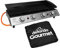 Dellonda 4 Burner Portable Gas Plancha 10kW BBQ Griddle, Supplied with Water Resistant PVC Cover, Stainless Steel - DG234