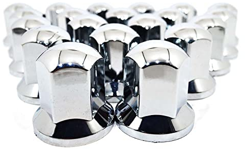 Generisch 20 copridadi per ruota lunghi 33 mm, cromati per camion