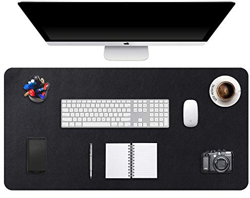 DOBAOJIA Sottomano da Ufficio XXXL 100 x 50cm, Tappetino da Tavolo, Tappetino Tastiera e Mouse, Tappetino PC Scrivania, per Casa/Ufficio, Pelle PU Impermeabile + Scamosciata Antiscivolo