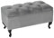 LORDLY Sitzbank mit Stauraum Verona BL 81x42cm – Grau Velourstof, Sitztruhe, Aufbewahrungsbox, Polsterbank mit Samtbezug für Wohnzimmer, Schlafzimmer, Diele
