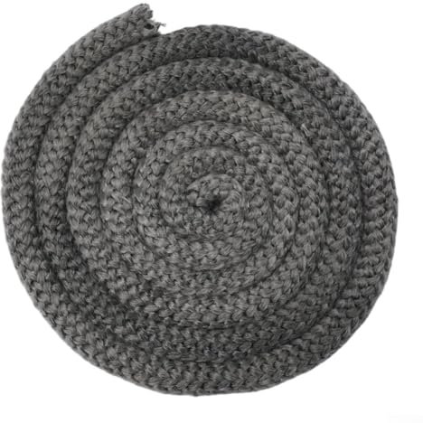 Black Stove Fire Rope, 18/20mm 2m Wood Burning Stove Length Log Burner Door Seal Adhesive Flues Glass Door Seals Wood Burning Replacement(18mm)