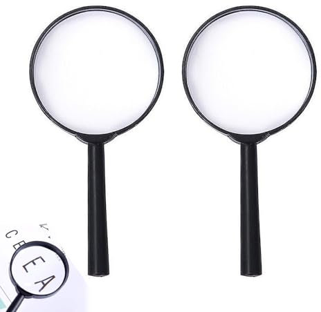 YUGUOLAN Kinder Lupe, 2 Stück Forschungszeug aus Kunststoff Acryl für Party