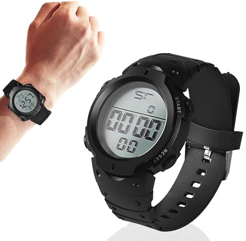 JBLJDWD Stopwatch Wrist, Referee Watch, Stop Watches Suitable Men Women Running Outdoors Swimming with Alarm/Timer Backlight for Running Training (Black)