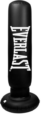 Everlast Freestanding Inflatable Punching Bag with Target System & Air Pump - Kids Boxing Training Equipment with Stable Water Base - Durable PVC Standing Bag for Home Fitness & Exercise