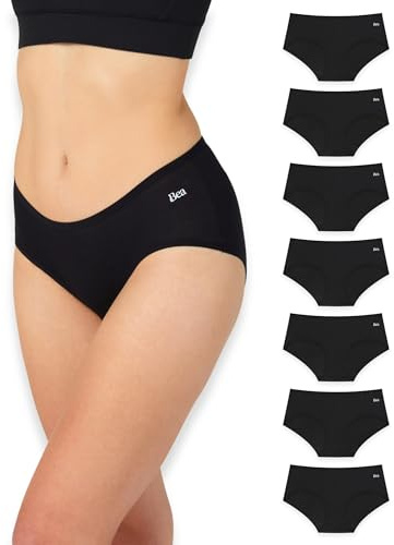 Bea 7-pack Super Soft Bamboo Knickers for Women Multipack - Mid Rise, Breathable, Full Coverage, Women's Underwear