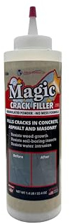 Tan 1.4 LB Magic Crack Filler Bottle, Tan - Easy, No-Mess Crack Repair for Concrete, Masonry & Asphalt - Durable & Weather-Resistant
