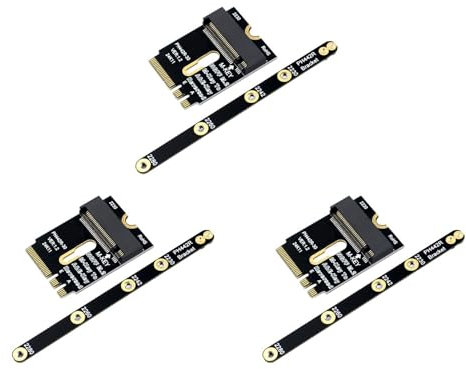Iyalezirk 3X Adattatore WiFi M.2 Adattatore WiFi M.2 A SSD NVME PCIe4.0 A M2 NGFF Chiave A+e Adattatore WiFi per Modulo WiFi/WWAN/LTE