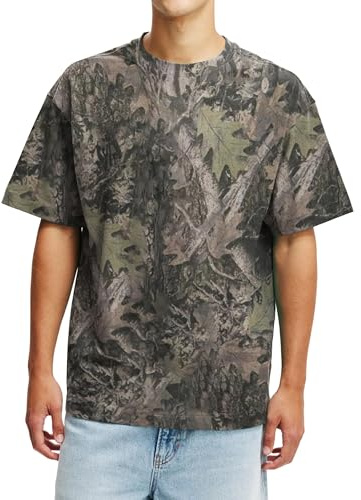 Burtell Camo Shirts for Men Camouflage Graphic Tees Casual Short Sleeve Crew Neck Loose T Shirt Mens Hunting Performance Tee